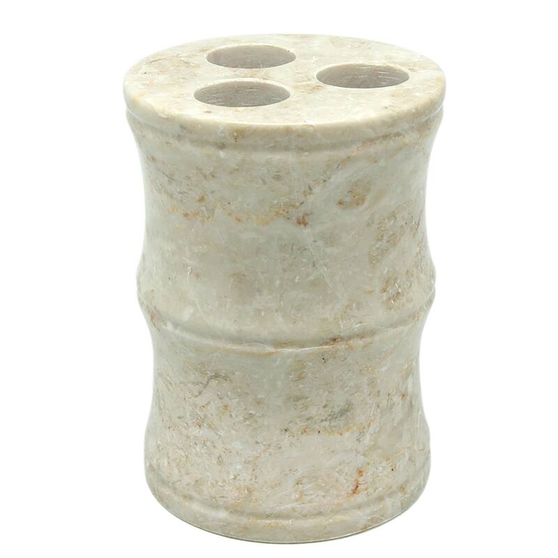 Creative Home Panda Collection Champagne Marble Toothbrush Holder, Tooth Brush Holder - Beige