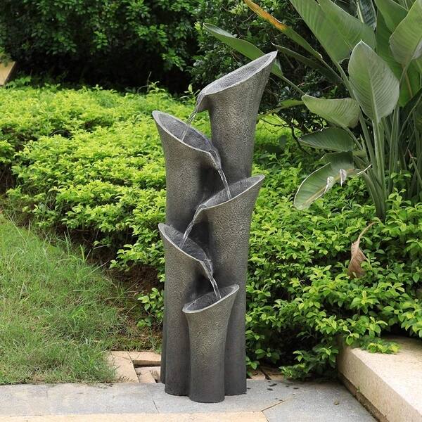Outdoor Fountains And Waterfalls With Lights Large Outdoor Fountains And Waterfalls