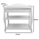 preview thumbnail 5 of 3, Wooden Changing Table with 1 Drawer and 2 Bottom Shelves, White