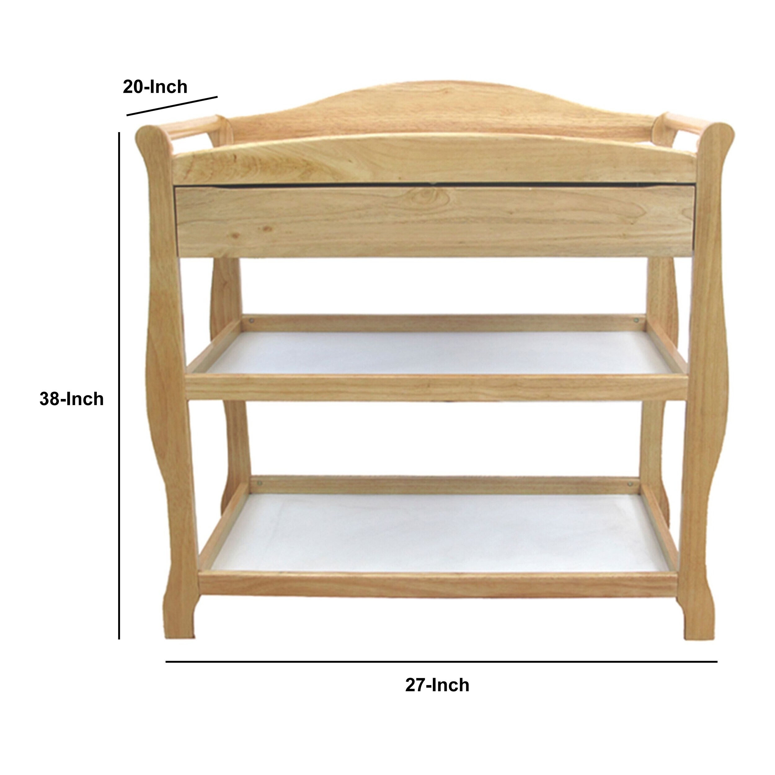 natural wood changing table topper