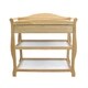 preview thumbnail 1 of 3, Wooden Changing Table with 1 Drawer and 2 Bottom Shelves,Natural Brown