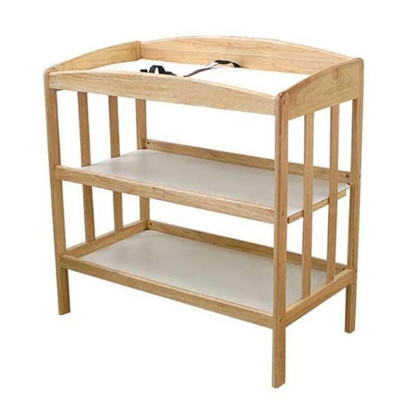 Natural wood changing sales table