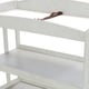 preview thumbnail 2 of 3, Wooden Changing Table with 2 Shelves and Slatted Sides, White