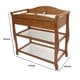 preview thumbnail 5 of 3, Wooden Changing Table with 1 Drawer and 2 Bottom Shelves, Brown