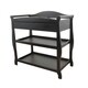 preview thumbnail 1 of 3, Black Wood Changing Table with 1 Drawer and 2 Shelves