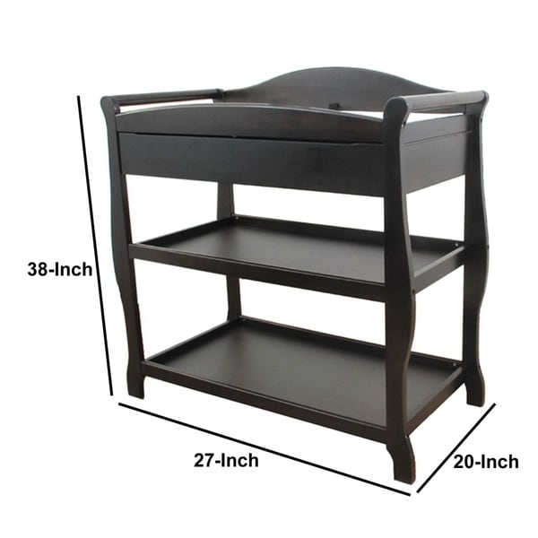 Changing table dark clearance wood