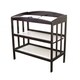 preview thumbnail 1 of 3, Wooden Changing Table with 2 Shelves and Slatted Sides, Cherry Brown