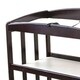 preview thumbnail 4 of 3, Wooden Changing Table with 2 Shelves and Slatted Sides, Cherry Brown