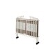 preview thumbnail 3 of 3, Industrial Grid Metal Crib with Folding Mechanism and Casters, White