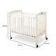 preview thumbnail 5 of 3, Transitional Slatted Foldable Wooden Crib with Caster Support, White