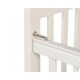 preview thumbnail 4 of 3, Transitional Slatted Foldable Wooden Crib with Caster Support, White