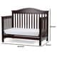 preview thumbnail 5 of 3, Wooden 4 in 1 Convertible Crib with Slatted Details, Cherry Brown