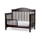 preview thumbnail 3 of 3, Wooden 4 in 1 Convertible Crib with Slatted Details, Cherry Brown