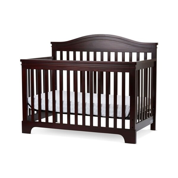 Dark wood deals baby crib