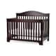 preview thumbnail 2 of 3, Wooden 4 in 1 Convertible Crib with Slatted Details, Cherry Brown