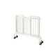 preview thumbnail 2 of 3, Slatted Foldable Metal Crib with Casters and Acrylic Panels, White