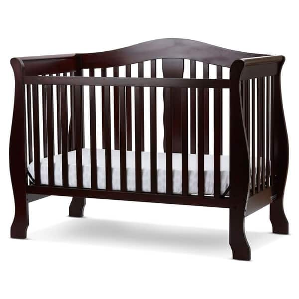 Shop Wooden 4 In 1 Convertible Crib With Slatted Pattern Cherry