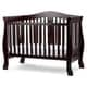 preview thumbnail 1 of 3, Wooden 4 in 1 Convertible Crib with Slatted Pattern, Cherry Brown