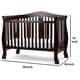 preview thumbnail 5 of 3, Wooden 4 in 1 Convertible Crib with Slatted Pattern, Cherry Brown