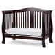 preview thumbnail 3 of 3, Wooden 4 in 1 Convertible Crib with Slatted Pattern, Cherry Brown