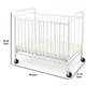 preview thumbnail 5 of 3, Slatted Metal Crib with Casters and Acrylic Panels, White and Black