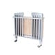 preview thumbnail 2 of 3, Transitional Slatted Foldable Wooden Crib with Caster Support, Gray