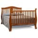 preview thumbnail 4 of 3, Wooden 4 in 1 Convertible Crib with Slatted Pattern, Brown