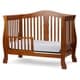 preview thumbnail 2 of 3, Wooden 4 in 1 Convertible Crib with Slatted Pattern, Brown