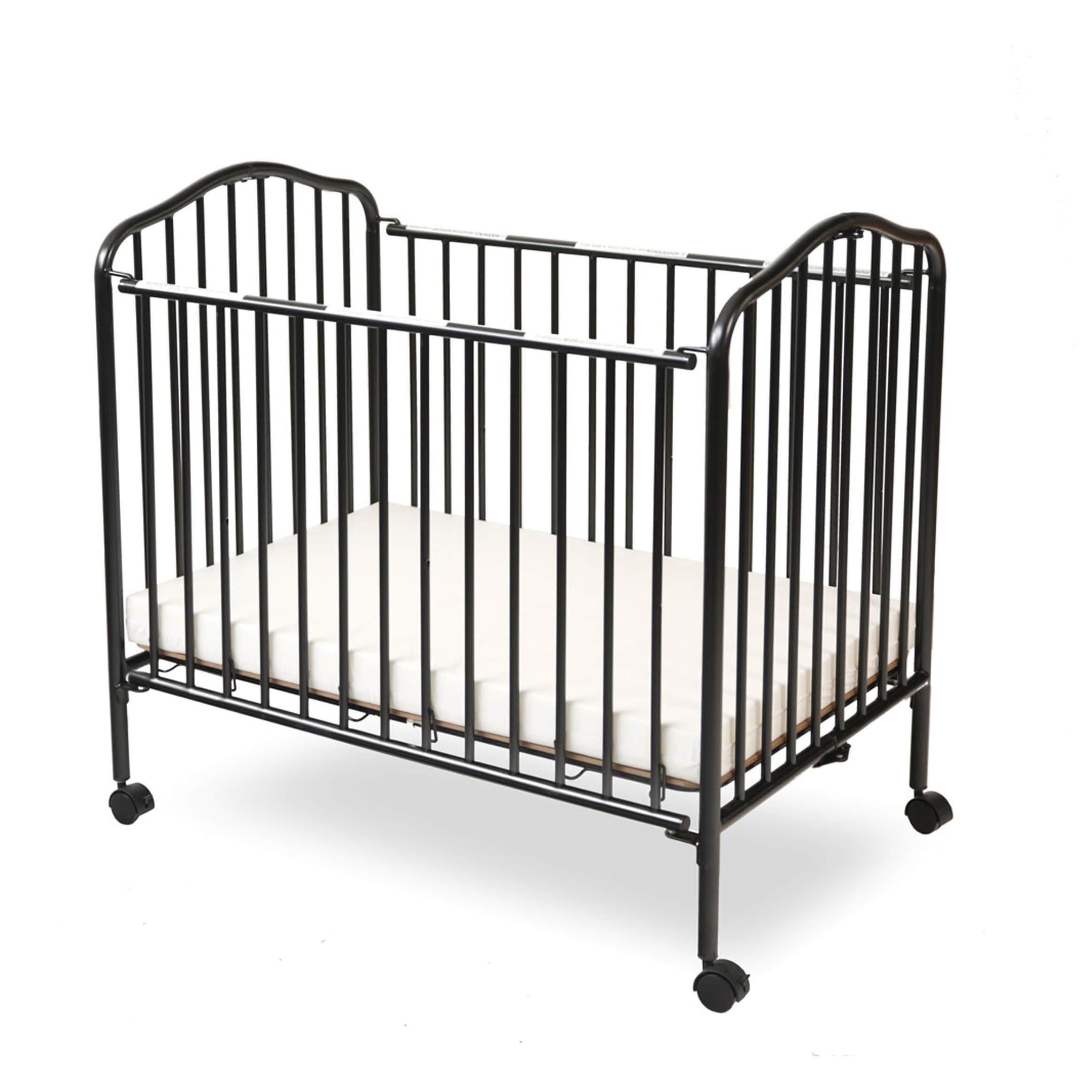 Shop Industrial Grid Metal Crib With Folding Mechanism And Casters