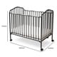 preview thumbnail 5 of 3, Industrial Grid Metal Crib with Folding Mechanism and Casters, Black