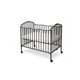 preview thumbnail 2 of 3, Industrial Grid Metal Crib with Folding Mechanism and Casters, Black