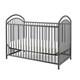 preview thumbnail 1 of 3, Metal 3 in 1 Full Size Twin Arched Crib with Grid Details, Gray