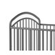 preview thumbnail 2 of 3, Metal 3 in 1 Full Size Twin Arched Crib with Grid Details, Gray