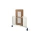 preview thumbnail 2 of 3, Slatted Full Size Metal Crib with Folding Mechanism and Casters, White