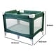 preview thumbnail 5 of 3, Fabric Covered Metal Crib Yard with Mesh Design, Green