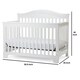 preview thumbnail 5 of 3, Wooden 4 in 1 Convertible Crib with Slatted Details, White