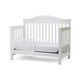 preview thumbnail 2 of 3, Wooden 4 in 1 Convertible Crib with Slatted Details, White