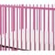 preview thumbnail 3 of 3, Metal 3 in 1 Full Size Twin Arched Crib with Grid Details, Pink