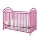 preview thumbnail 1 of 3, Metal 3 in 1 Full Size Twin Arched Crib with Grid Details, Pink