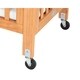 preview thumbnail 4 of 3, Slatted Wooden Crib with Folding Mechanism and Caster, Natural Brown