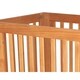 preview thumbnail 3 of 3, Slatted Wooden Crib with Folding Mechanism and Caster, Natural Brown