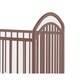 preview thumbnail 2 of 3, Metal 3 in 1 Full Size Twin Arched Crib with Grid Details, Dark Brown