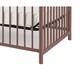 preview thumbnail 4 of 3, Metal 3 in 1 Full Size Twin Arched Crib with Grid Details, Dark Brown