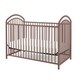 preview thumbnail 1 of 3, Metal 3 in 1 Full Size Twin Arched Crib with Grid Details, Dark Brown