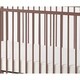 preview thumbnail 3 of 3, Metal 3 in 1 Full Size Twin Arched Crib with Grid Details, Dark Brown