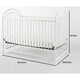 preview thumbnail 5 of 3, Metal 3 in 1 Full Size Twin Arched Crib with Grid Details, White