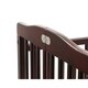 preview thumbnail 4 of 3, Slatted Foldable Wooden Crib with Caster Support, Cherry Brown