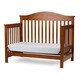 preview thumbnail 1 of 3, Wooden 4 in 1 Convertible Crib with Slatted Details, Brown