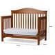 preview thumbnail 5 of 3, Wooden 4 in 1 Convertible Crib with Slatted Details, Brown