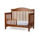 preview thumbnail 3 of 3, Wooden 4 in 1 Convertible Crib with Slatted Details, Brown